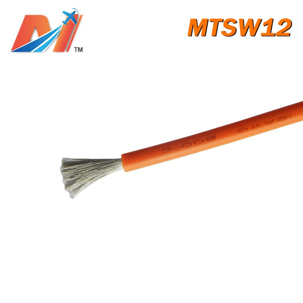 Maytech Clearance (1meter) power silicon wire AWG12 ORANGE COLOR