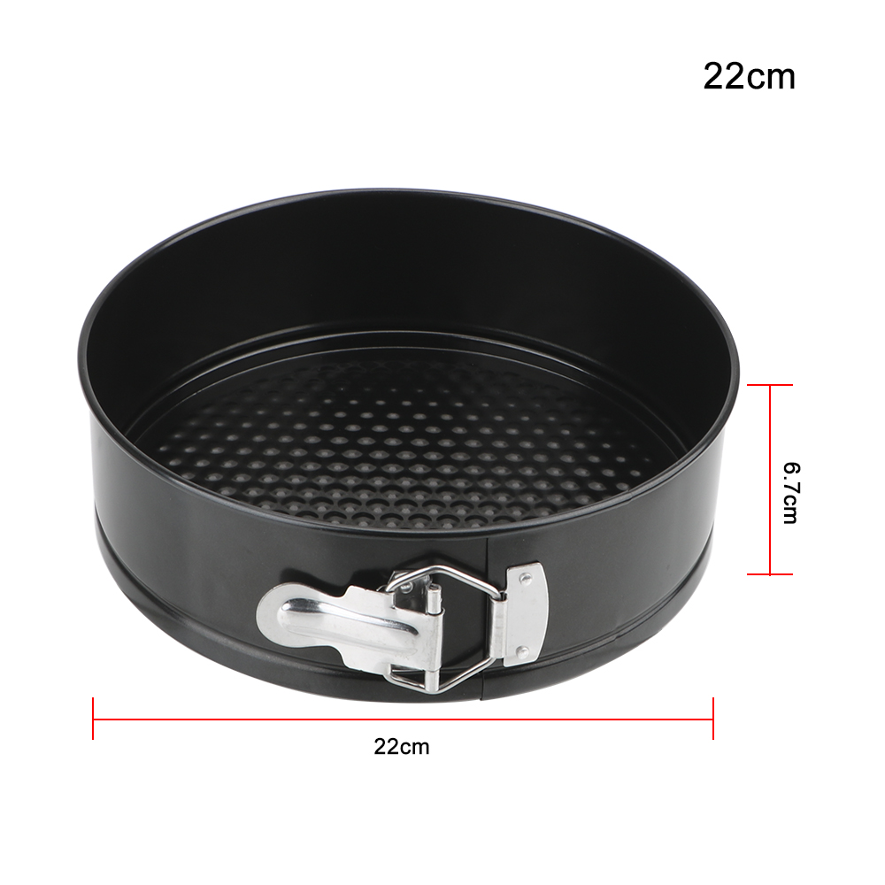 Rund kakform bakform kolstål kakformar avtagbar botten kökstillbehör non-stick metall bakform: Mörk khaki