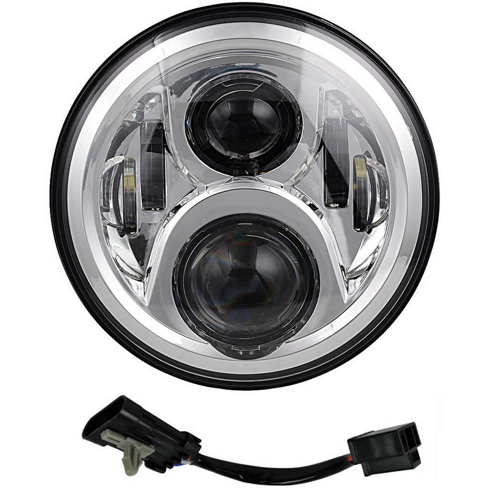 Prikk 7 "tommers led frontlys for ducati monster 1000 600 620 695 750 800 900 s4r sport 4.5 tommers tåkelys 7 " monteringsbrakett: Bare 7 in hodelykter c