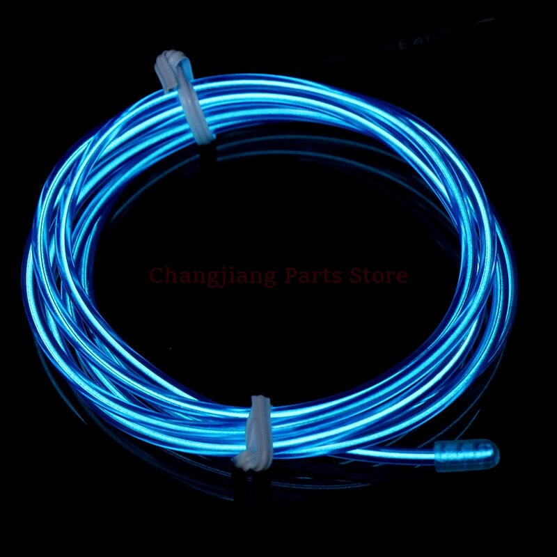 1m Neon Light Dance Party Decor Led Lamp Flexible El Wire Rope Tube Strip: Blue