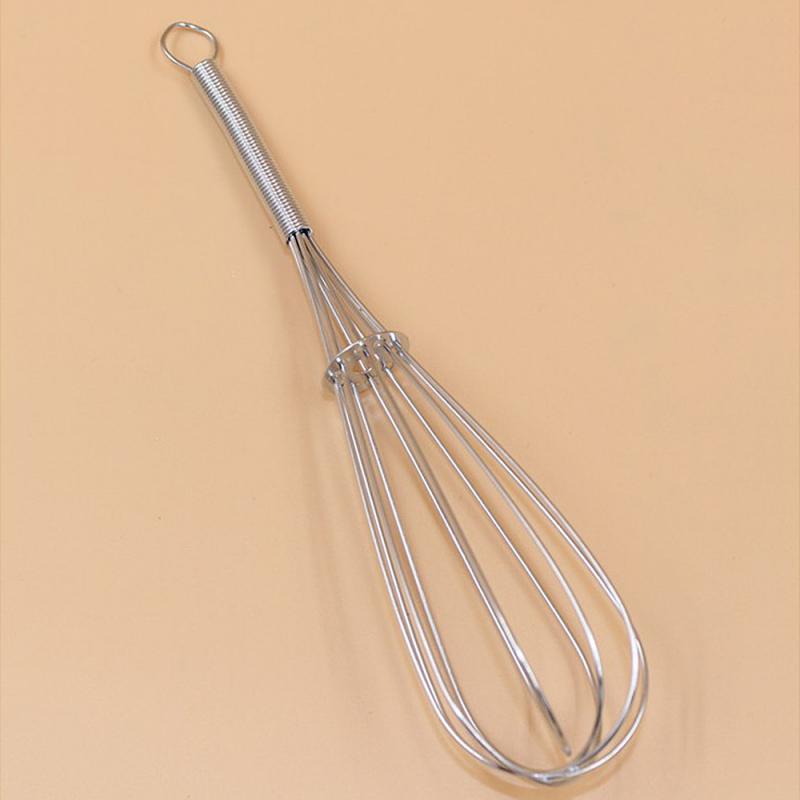 Stainless steel handle whisk whisk mixer foam kitchen whisk whisk mini handle mixer stirring cooking baking kitchen tools: 1pcs
