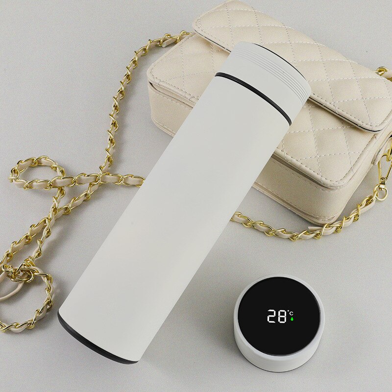 Insulation Cup Intelligent Temperature Measurement Water Cup Vacuum 304 Stainless Steel Cup Temperature Display Couple Cup: I