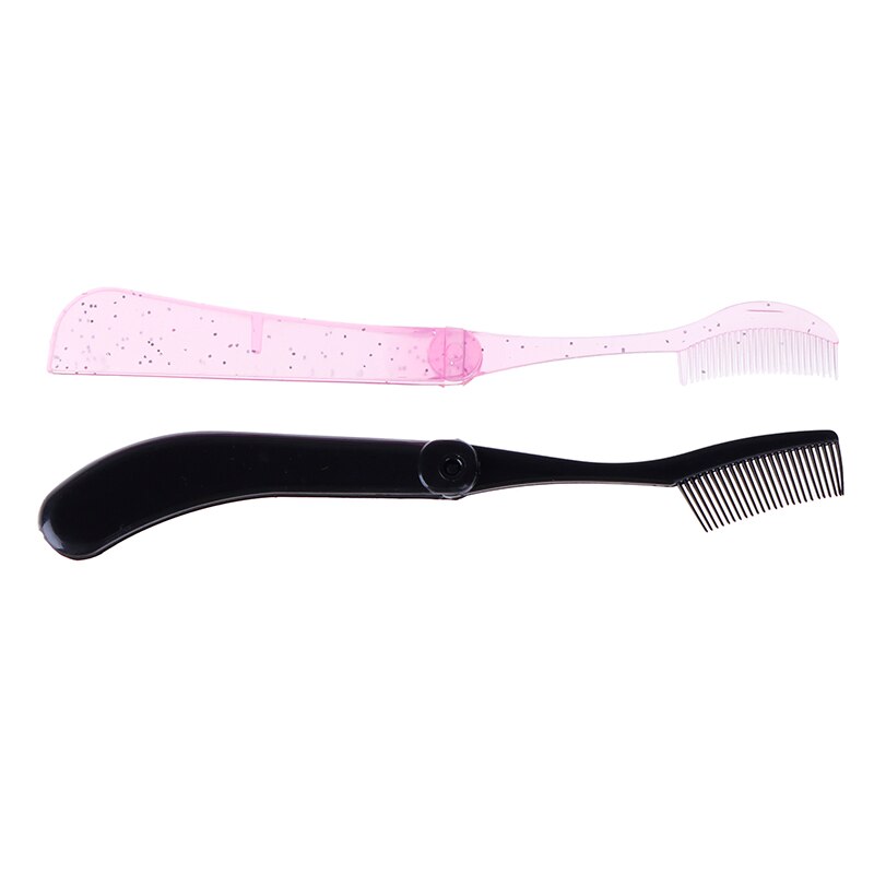 Folding Plastic Eyebrow Comb Extension Brush Beauty Makeup Cosmetic Tools Accessories Separator Eyelashes Eyebrow