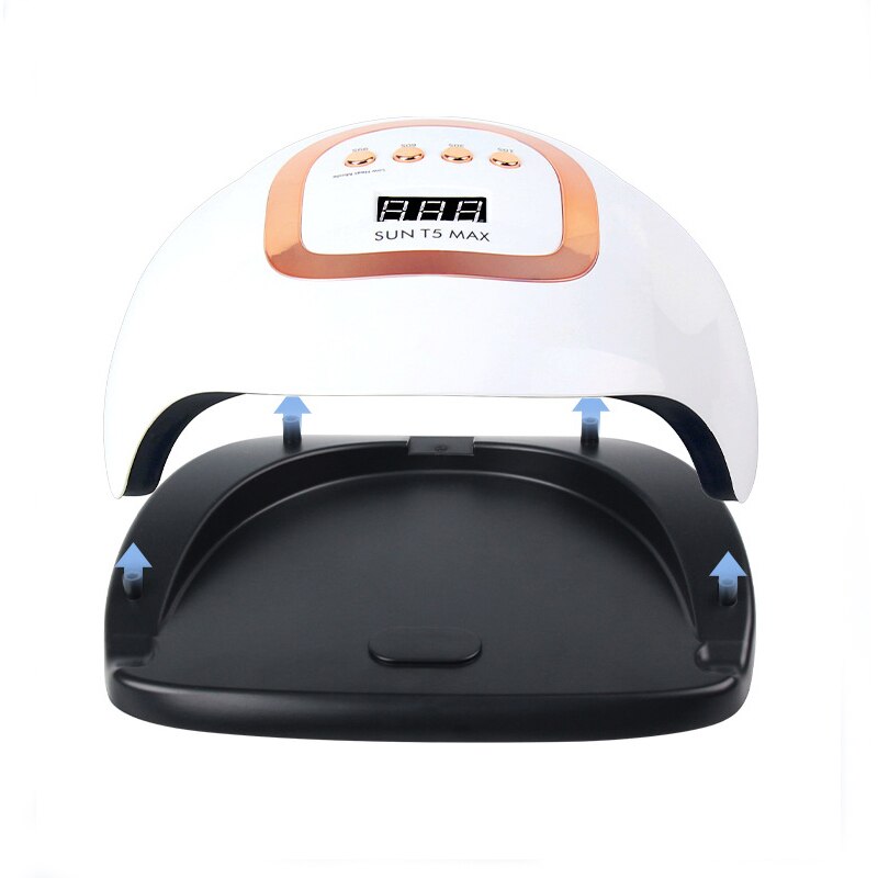SUN T5 MAX-Lámpara LED para secado de uñas, 114W, UV, esmalte de Gel, temporizador de 10/30/60/99s, herramienta de manicura con Sensor automático