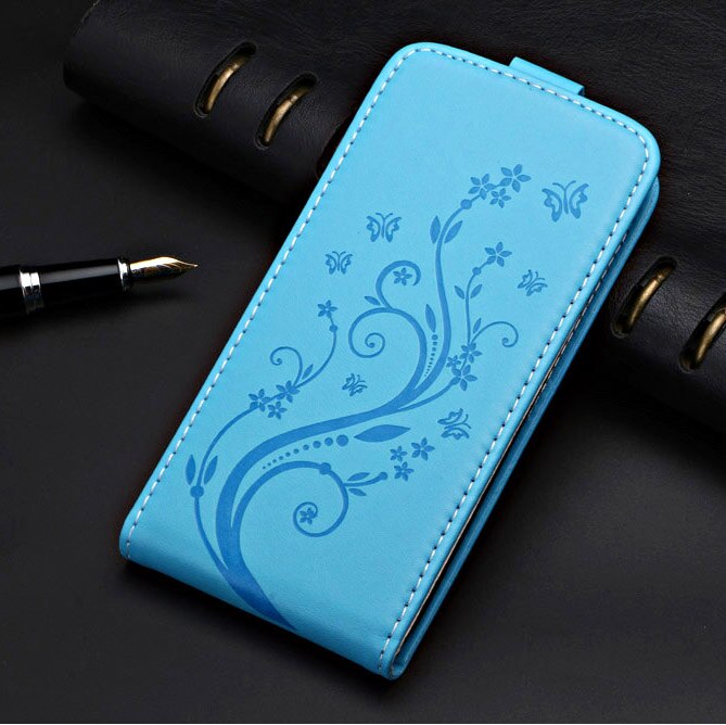 Business Vintage Flip Case For Blackview BV5000 Case 100% Special Cover PU and Down Plain Cute phone bag: flower blue