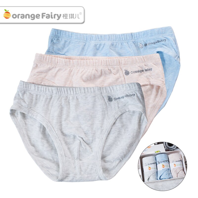 Teenages ensfarvede trusser drengeundertøj bløde bomuldsunderbukser summber åndbare under shorts trusser 3 stk/parti str. 110-170