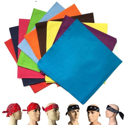 Unisex Hip Hop 100% Cotton Bandana Square Scarf 55 Cm*55cm Black Red Paisley Headband Printed for Women/Men/Boys/Girls