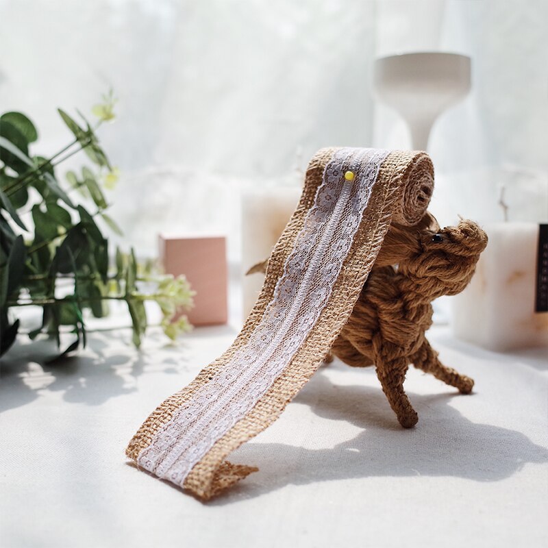 Vela de lino de encaje diy, Vela decorativa de lino para manualidades de encaje, embalaje de vela para aromaterapia, velas de material diy