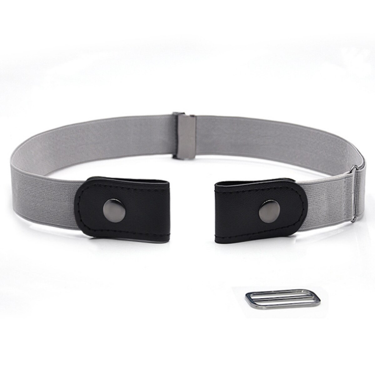 Cinturones de mujer, cinturón de elasticidad elástica de la cintura sin hebilla para mujeres y hombres, accesorios de cinturón, pantalones vaqueros, cintos extensibles, cinturón mágico para mujer: Gris