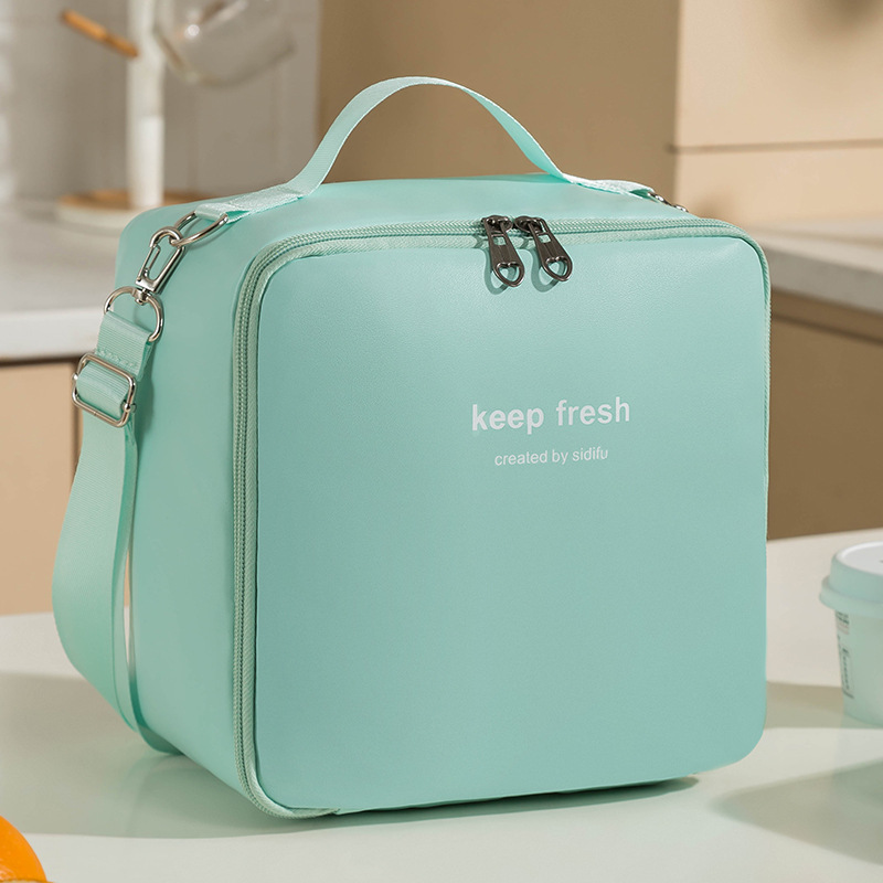 One-shoulder Bento Bag Student Lunch Box Bag Lunch Bag Office Worker Carrying Lunch Bag Thermal Insulation Bag: Clear
