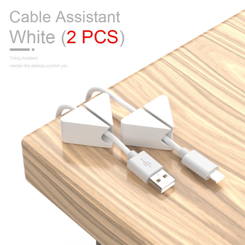 Schreibtisch Organizer Daten Kabel Abschluss Werkzeug Feste praktisch Linie Hub Schnalle nacht Kabel Manager Kopfhörer Abschluss Artefakt: Z01-Weiß-2Stck