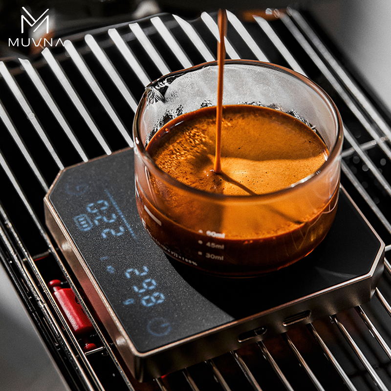 Muvna metal elektronisk espressovægt 0.1/ g højpræcisionskaffevægt / espressovægt med timer