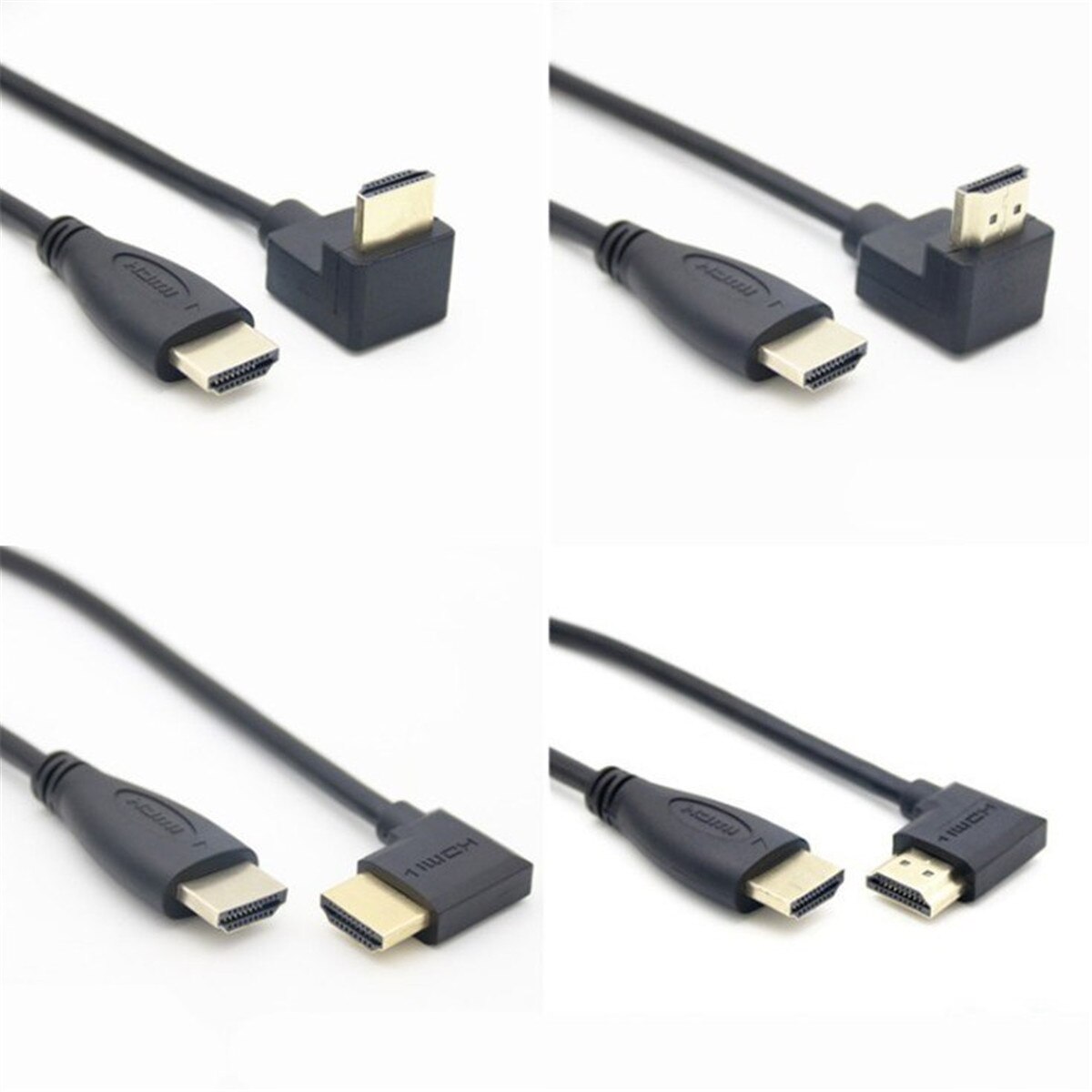 90 Degree UP Angled HDMI Male to HDMI Female Converter Adapter Cable Lead