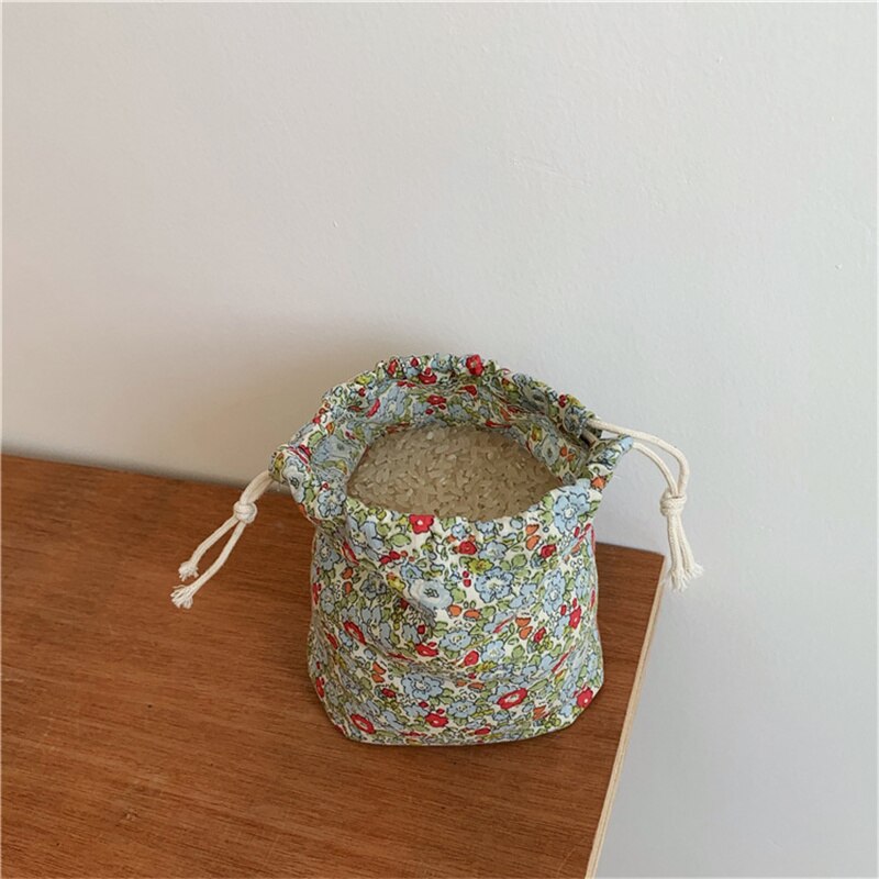 Retro Stijl Bloemen Opslag Tasje Vrouwen Afwerking Opslag Pouch Leuke Make-Up Tas Kerstcadeau Snoep Sieraden Organizer