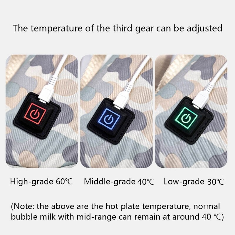Usb Flessenwarmer 5V 2A Usb Verwarming Temp Controle Draagbare Auto Reizen Melk Flessenwarmer Houden Baby melk Warm