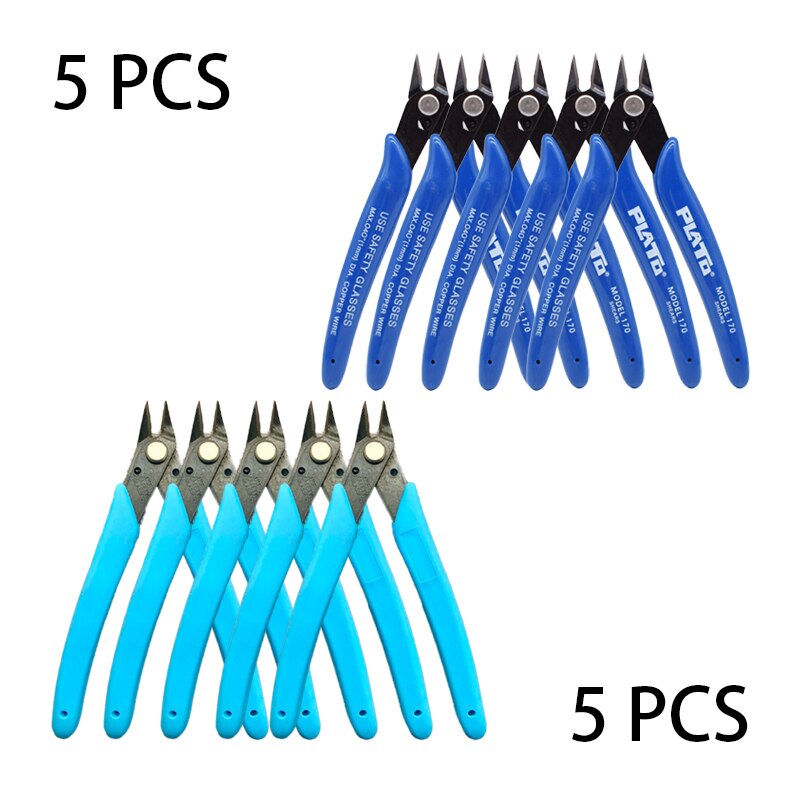 Pliers Wire Cutters DIY Diagonal Pliers Plato Multitool Electrical Wire Cable Cutters Insulating Rubber Handle Hand Tools: 10 Pcs