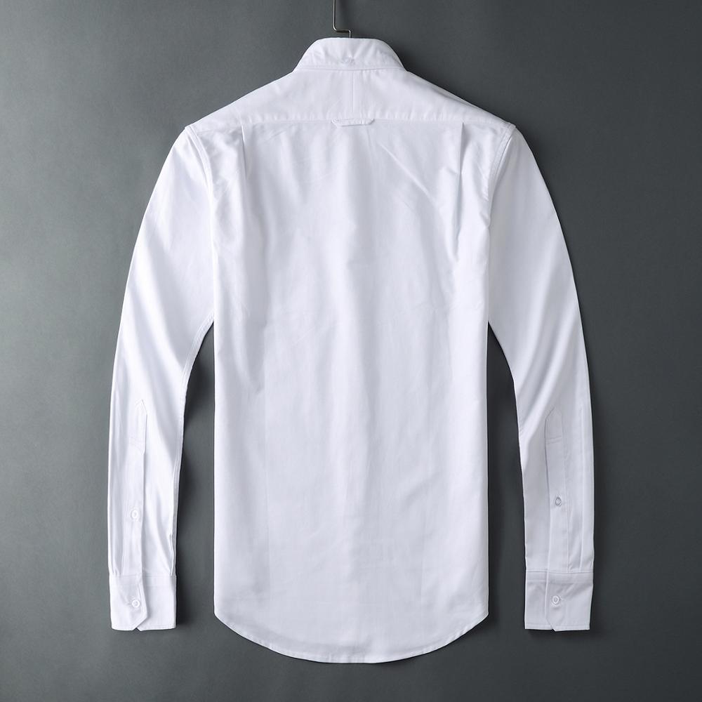 19ss mænd oxford klassisk farverig stribet bomuld afslappet skjorter skjorte lomme lange ærmer top  m 2xl #m56