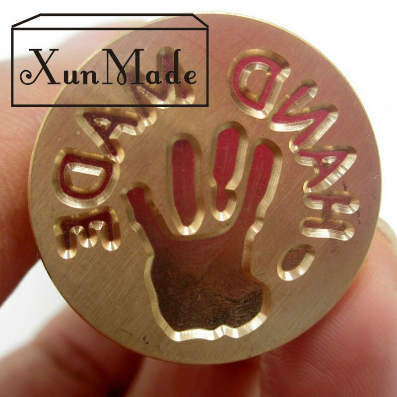 Hand made logo handmade Sealing Wax Seal wedding seal wax stamp only stamp head or buy with retro wood handle