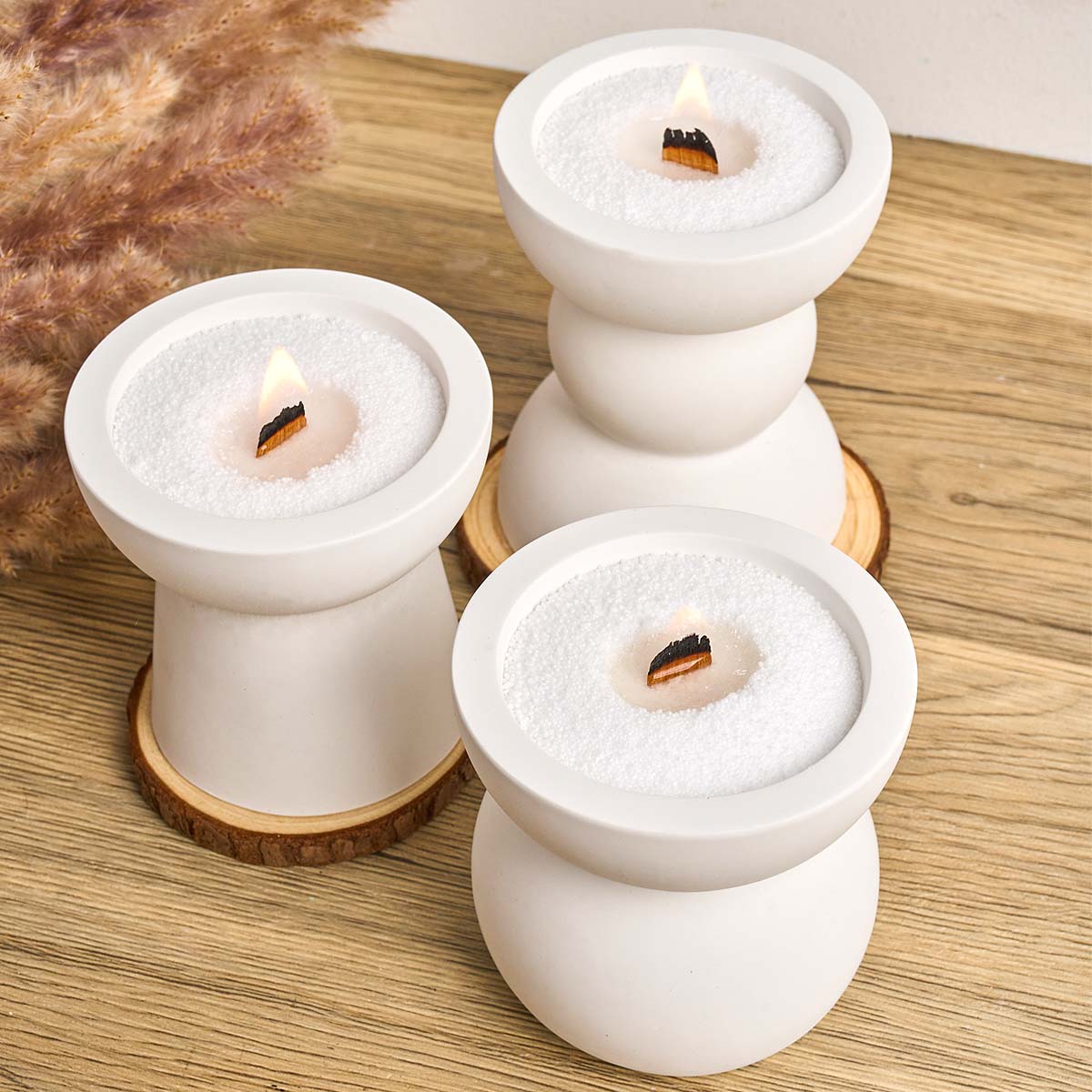 Moule en silicone géométrique semi-transparent ci-après, plâtre bricolage, béton, compte tenu du bougeoir, pot de stockage, moule en résine, décoration d'intérieur