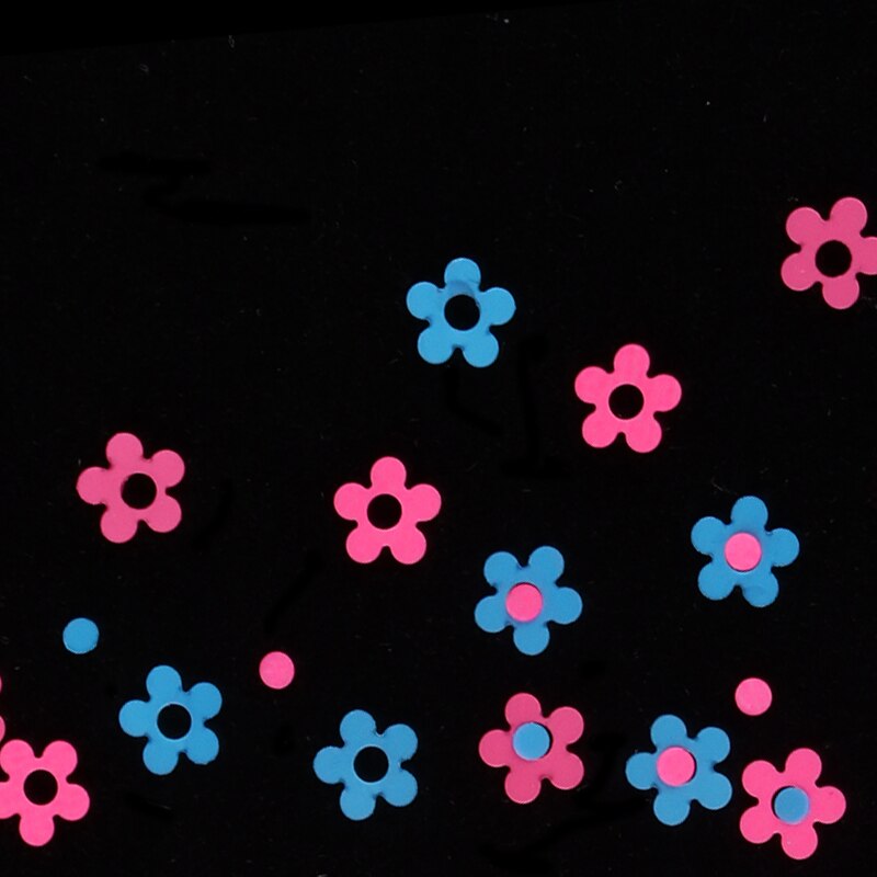 4MM Neon Flower Nail Art Sequins Decoration Fluorescence Glitter Flakes Sparkly Mixed Colors Slices Polish Manicure Accessories