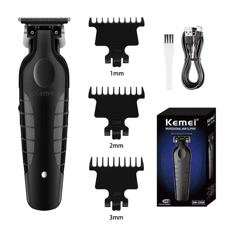 Kemei KM-264 Oplaadbare Elektrische Tondeuse Hoge Snelheid Motor Professionele Mannen Kapper Tondeuse Draadloze KM-2299 Tondeuse: Blauw