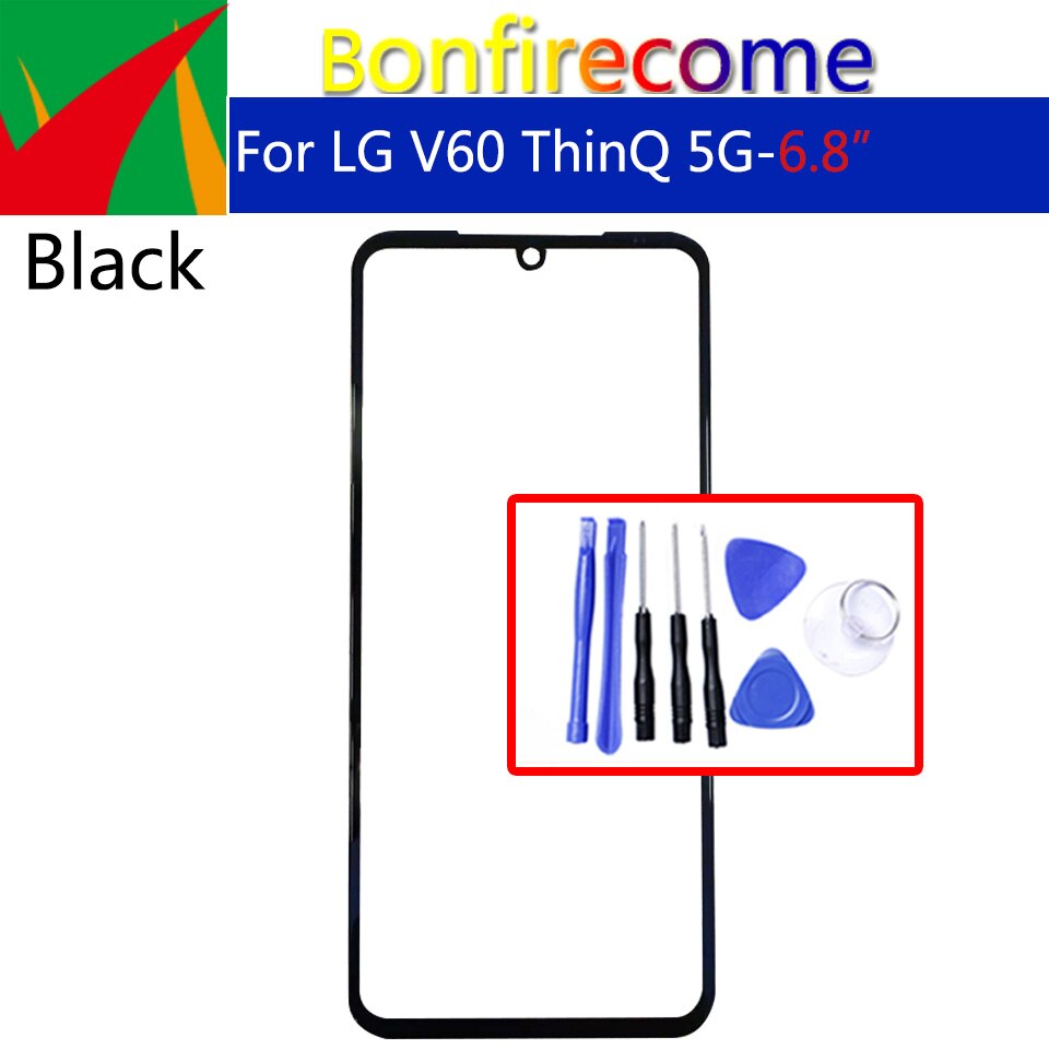 Substituição para lg v60 thinq 5g lmv600ea, painel de vidro frontal e externo com tela sensível ao toque