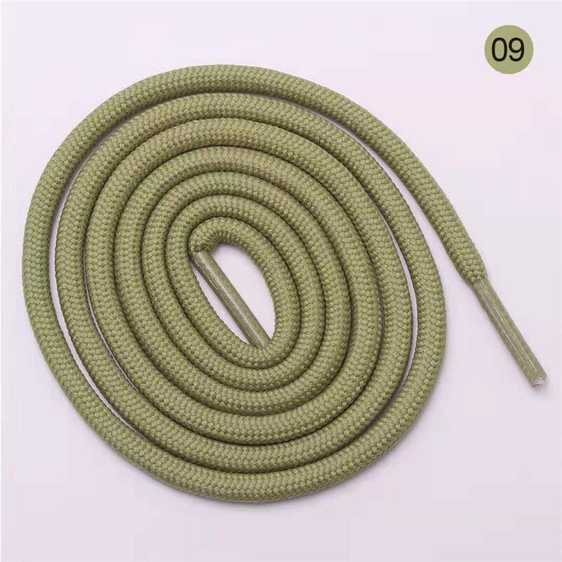 80/100/120CM 1 Pair Unisex Casual Shoelace Round Cord Dress Shoe Laces Colourful Cute Pink Color Elastic Shoelaces: Army Green / 100cm