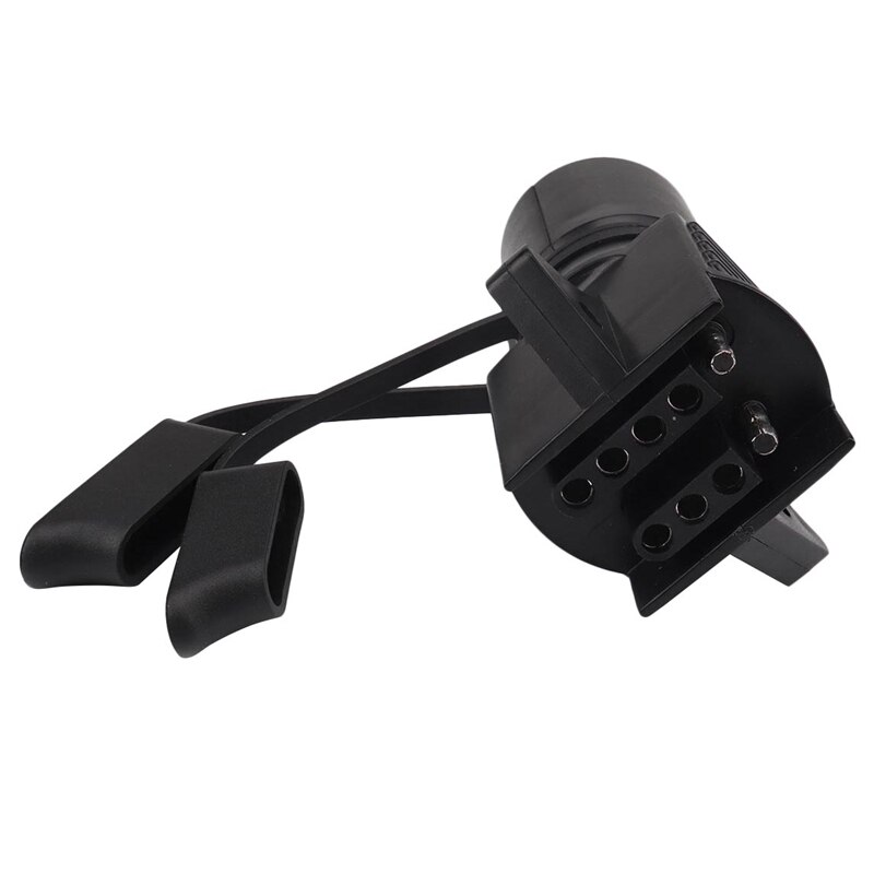 7 bladen  to 5 platte en 4 platte adapter voor campertrailer zwart