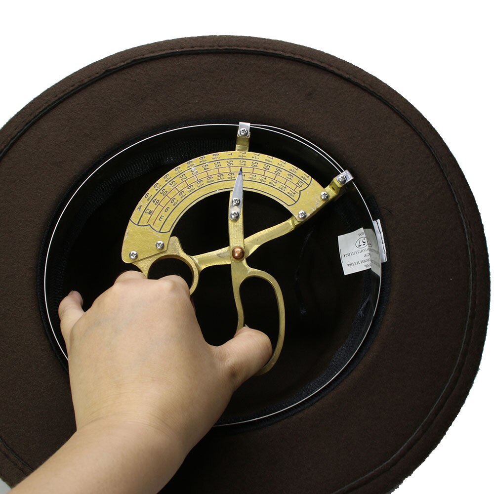 Retro dödskalle läderband förälder-barn unisex /barn ull bred brätte fedora fläskpaj fläsk-paj hatt bowler rund keps  (57cm/54cm)
