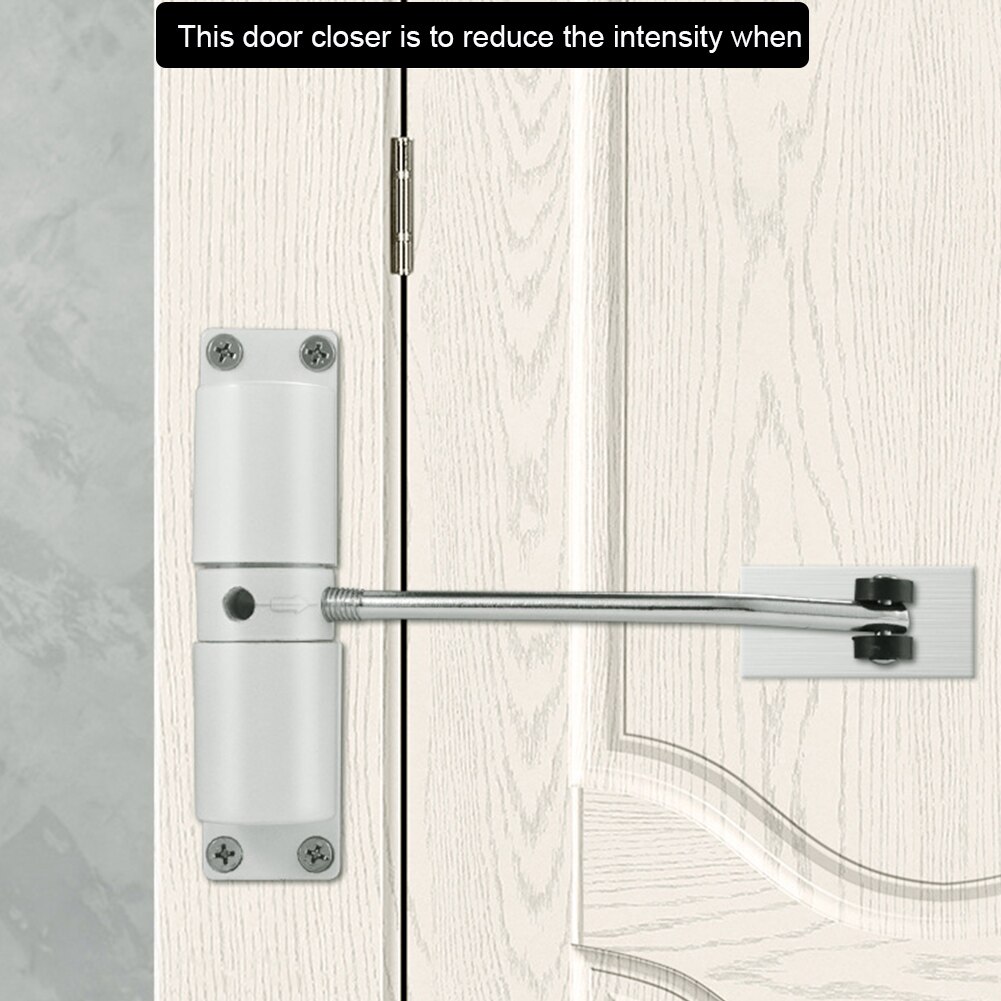 Automatic Door Closer For Residential Gate Zinc Alloy Office Spring Security Easy Install Heavy Duty Low Noise With Screws Home