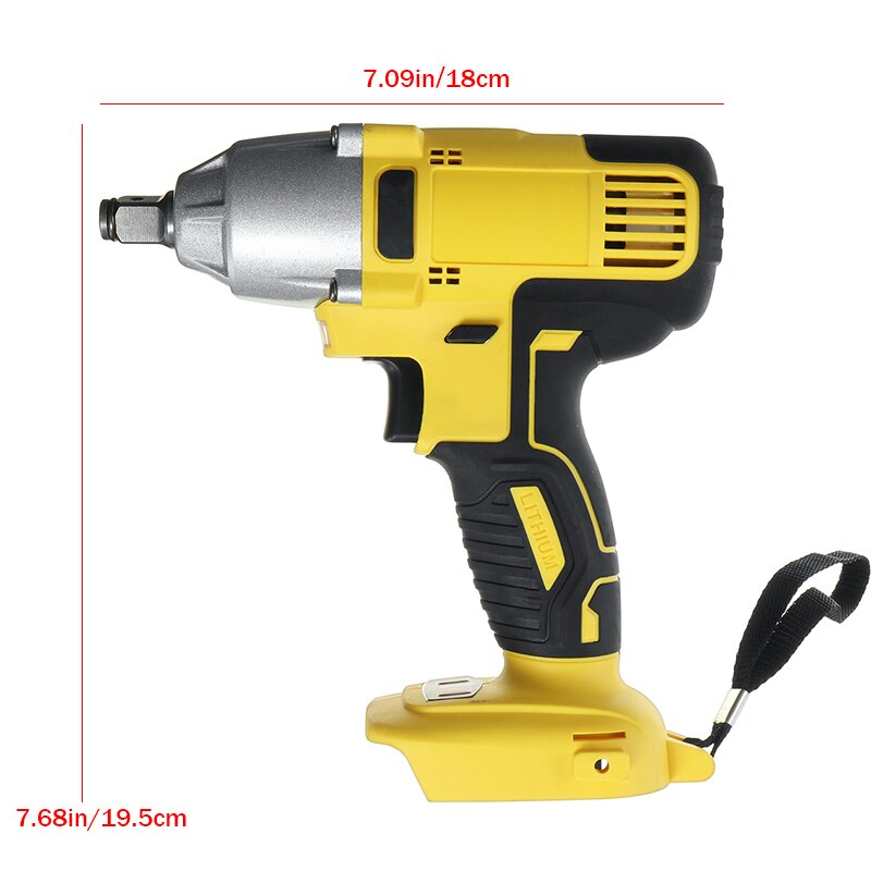 18V Cordless Electric Screwdriver 600Nm Speed Brushless Impact Wrench Rechargable Drill Driver+LED Light for 18V MUTIAN Batter