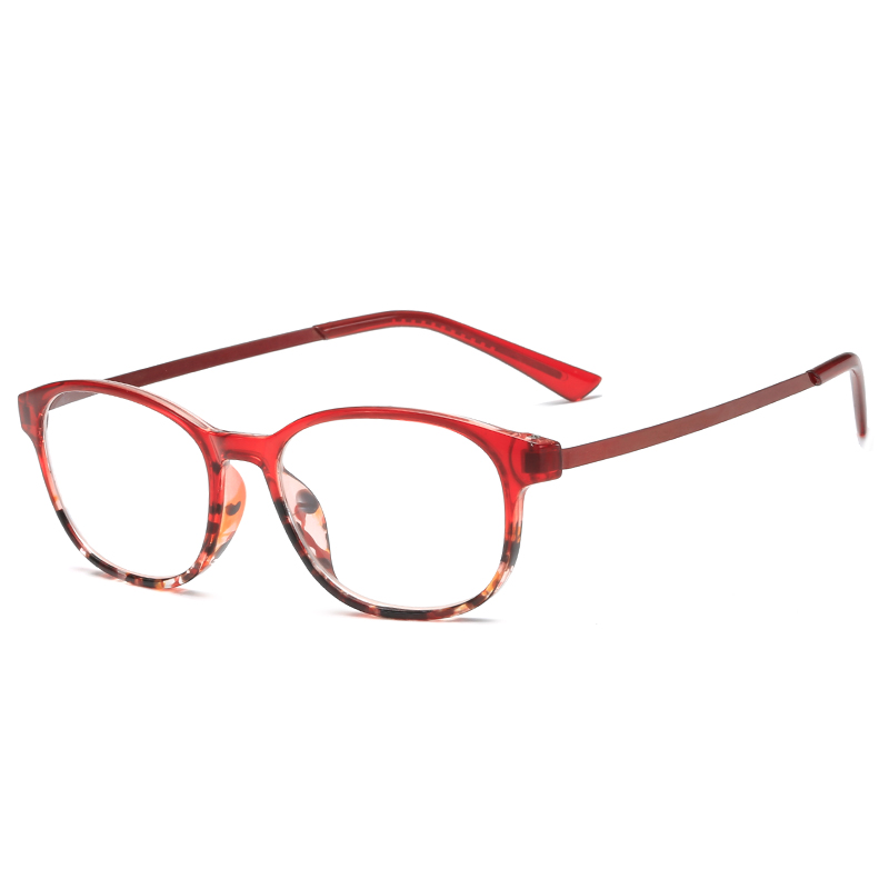 Floral Reading Glasses Frame Women Luxury Brand Stylish Ultralight Red Purple Eyeglasses Female Spectacles Diopter +1.0 to +3.5: +150 / Red Frame