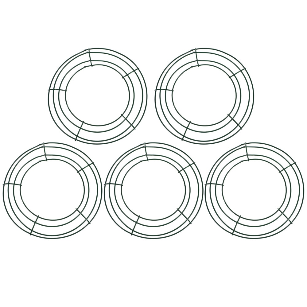 5Pcs Iron Wreath Frame Round Wire Wreath Making Ring DIY Macrame Floral Crafts