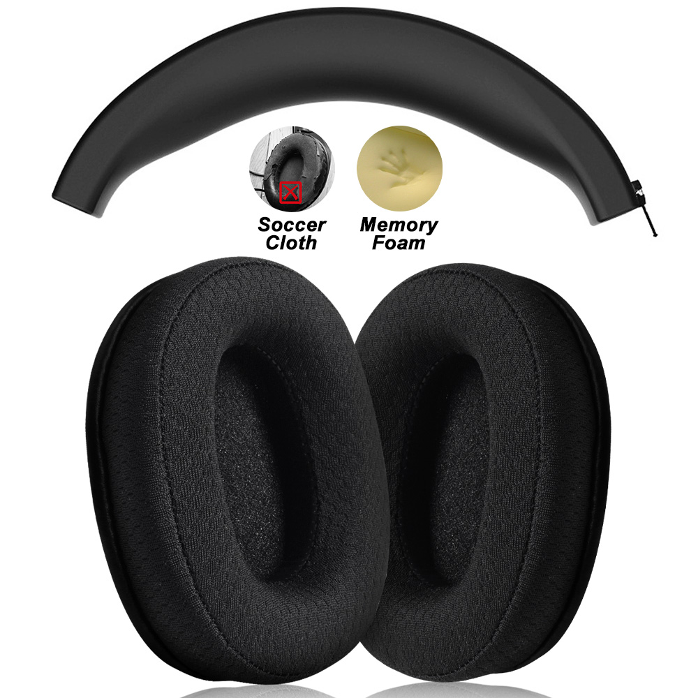 Earphone pads For BASEUS Bowie H1S/H1i/H1 PRO D05 replacement Earpads Mesh cloth Memory Covers Sponge Soft Protein: Lvory