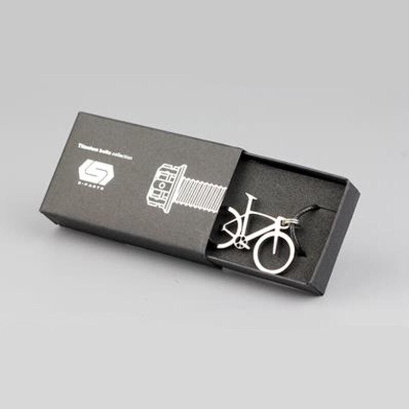 Vejcykel downhill mountainbike titanium vedhæng ridning nøglering 3- farve konkurrence præmie: Sølvvej