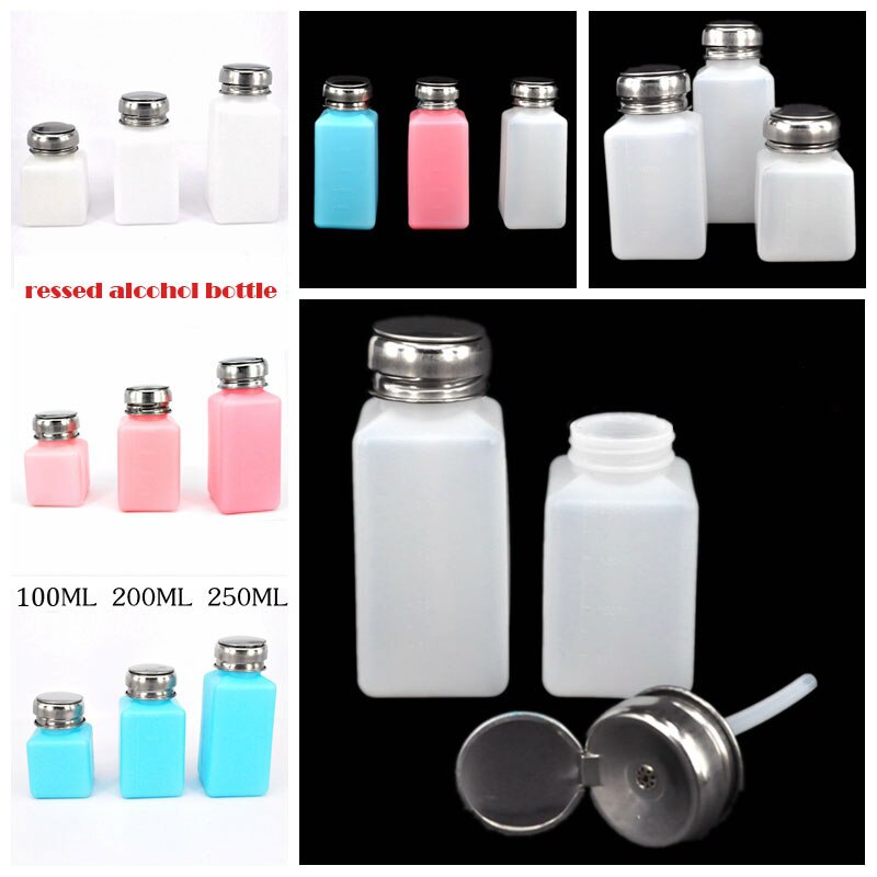 Products Red, White, Blue Push Alcohol Bottle 100 180 250ML Industrial Corrosion Resistant Anti-Volatilization