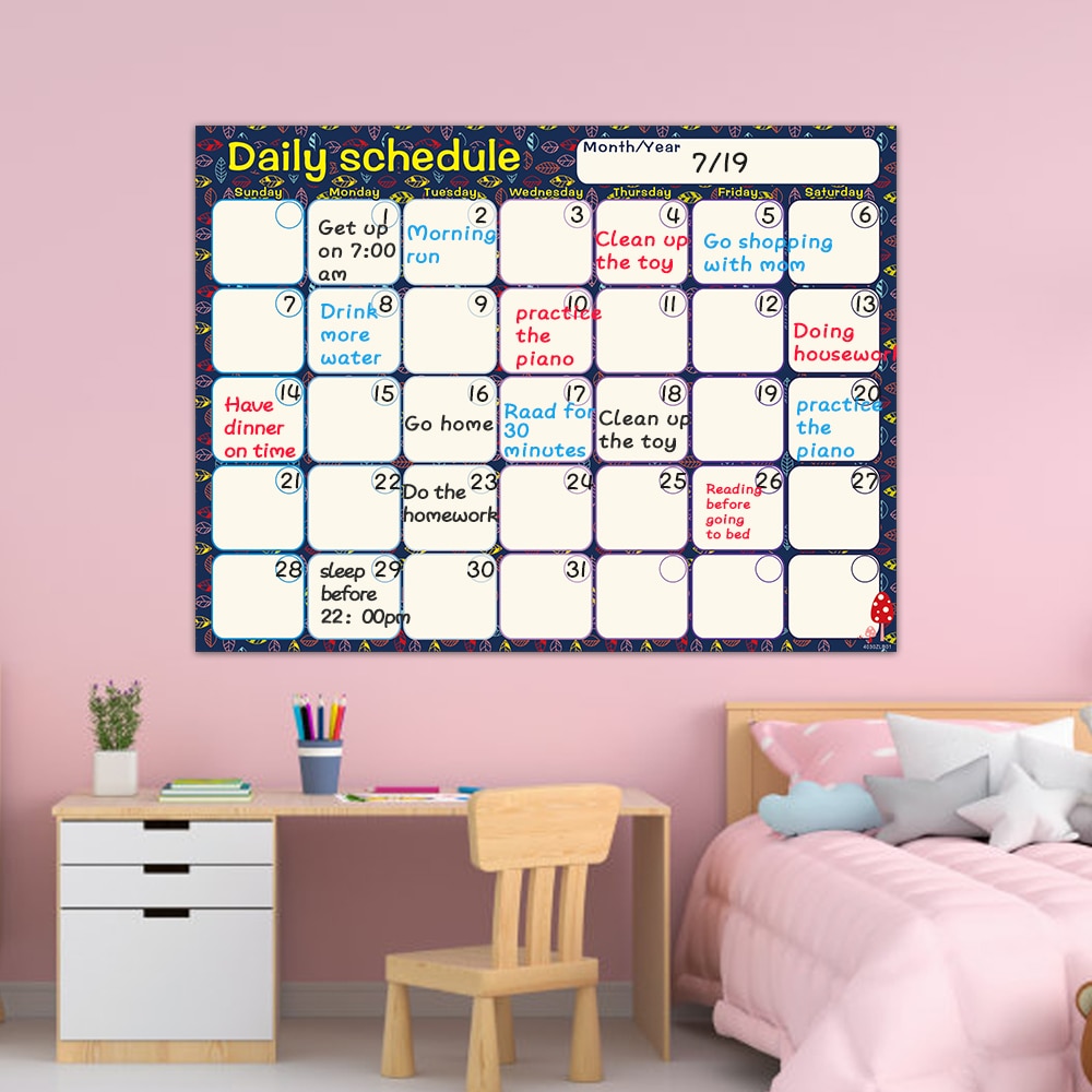 Magnetische Whiteboard Koelkast Magneten Droog Vegen Wekelijkse Planner Kalender Te Doen Lijst Kids Beloning Grafiek Schema Koelkast Sticker