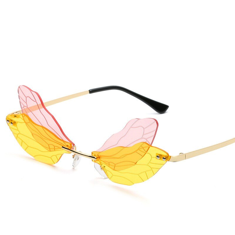 Gafas de sol sin montura para hombre y mujer, lentes transparentes de estilo Retro, con gradiente, a la: 07