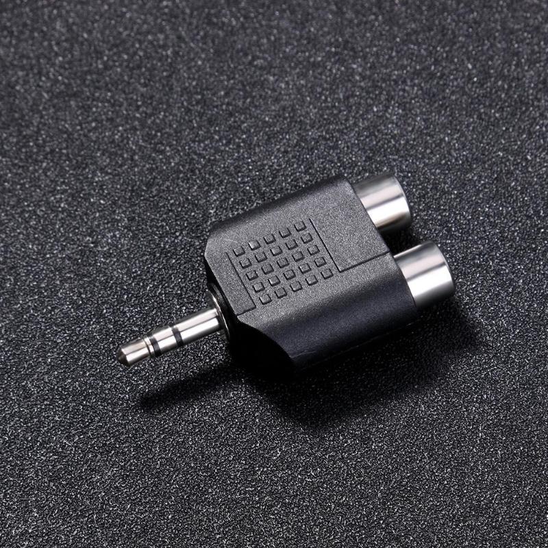 2Pcs 3.5mm 1/8 TRS Male to 2 RCA Female Y Splitter Stereo Adapter Converter Connector AV Wire Accessories
