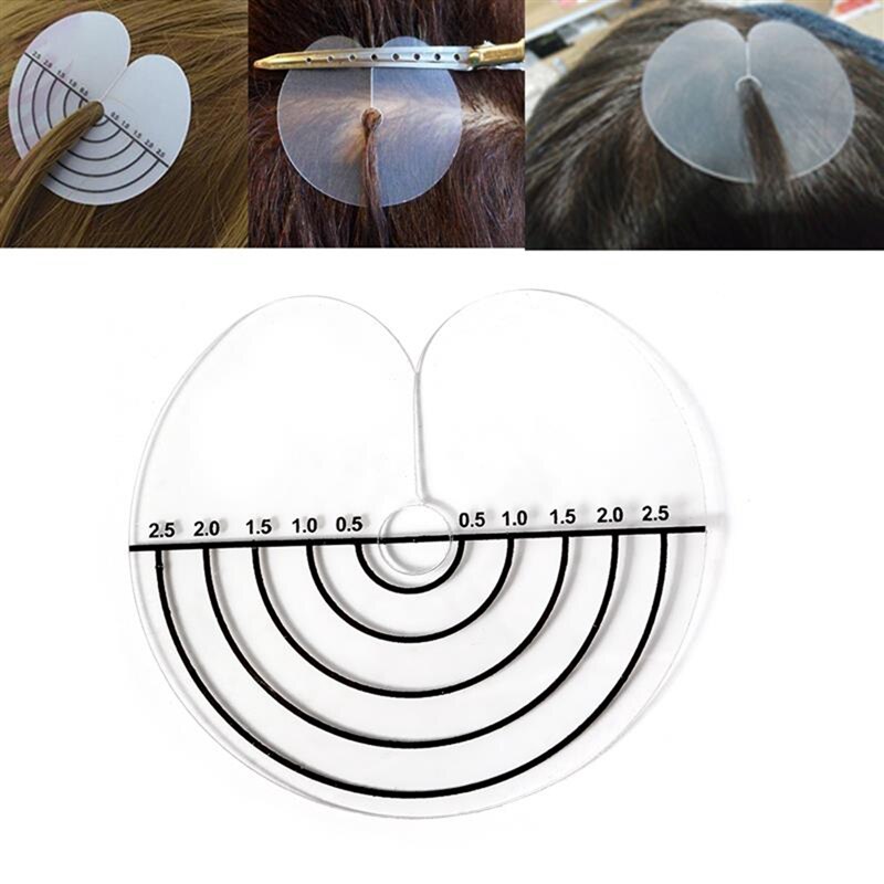 50pcs Round Hair Heat Protector Shields Heat Sheet Protector Shield Scale Mark Tip Hair Connectors Extensions Styling Accessory