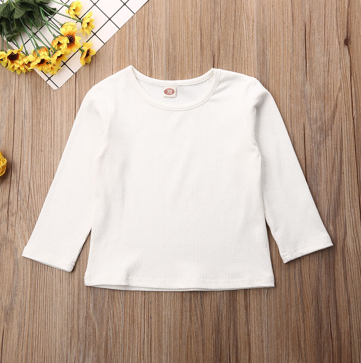 Pasgeboren Kids Baby Jongen Meisje 0-18M Eenvoudige Streep Kleding Lange Mouw Tops T-shirt Katoen
