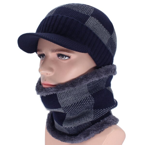 Skullies pipot miesten talvihatut miehille huivi neulottu hattu lippalakki naisten talvi pipo hattu uros homme gorro bonnet baseball lippalakit: Laivasto setti