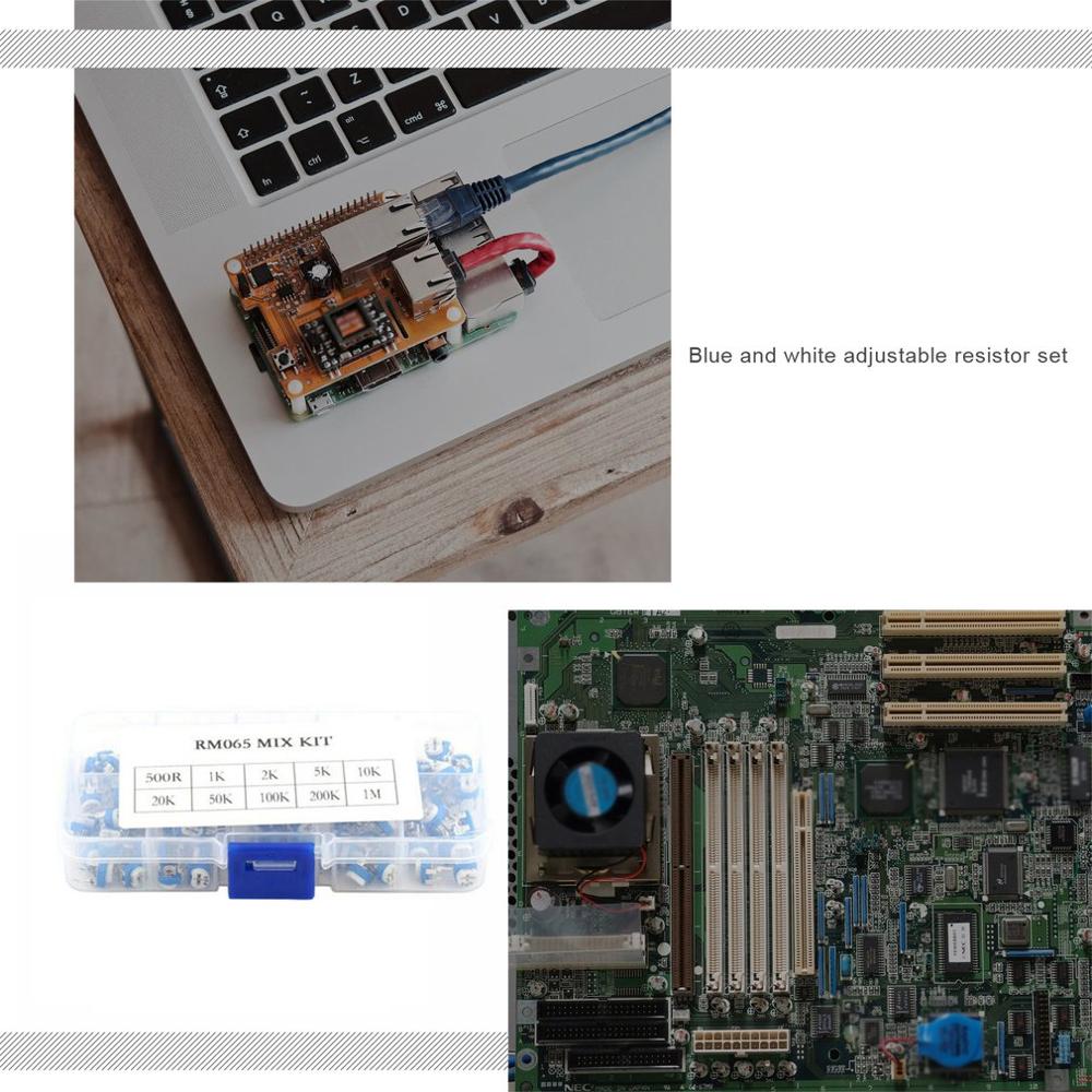 100/150 pcs 10/15 Values RM065 Vertical Adjustable Resistor Kit In Box 500/100 ohm-1M ohm Multiturn Trimmer Potentiometer Set