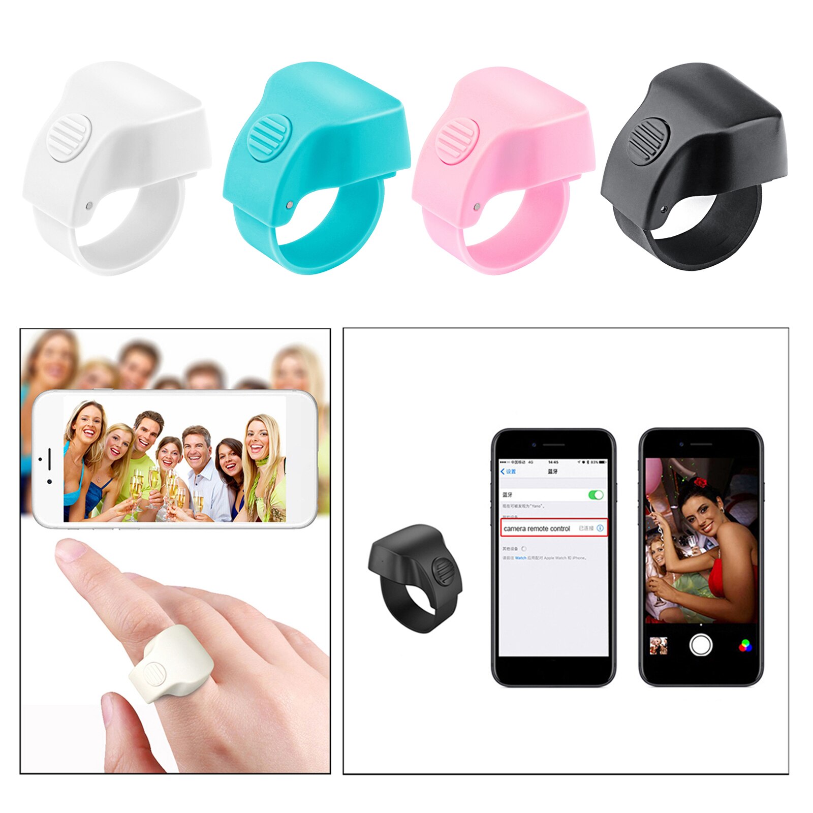 Obturateur Portable en forme d'anneau, télécommande pour téléphones portables iPad Android Samsung