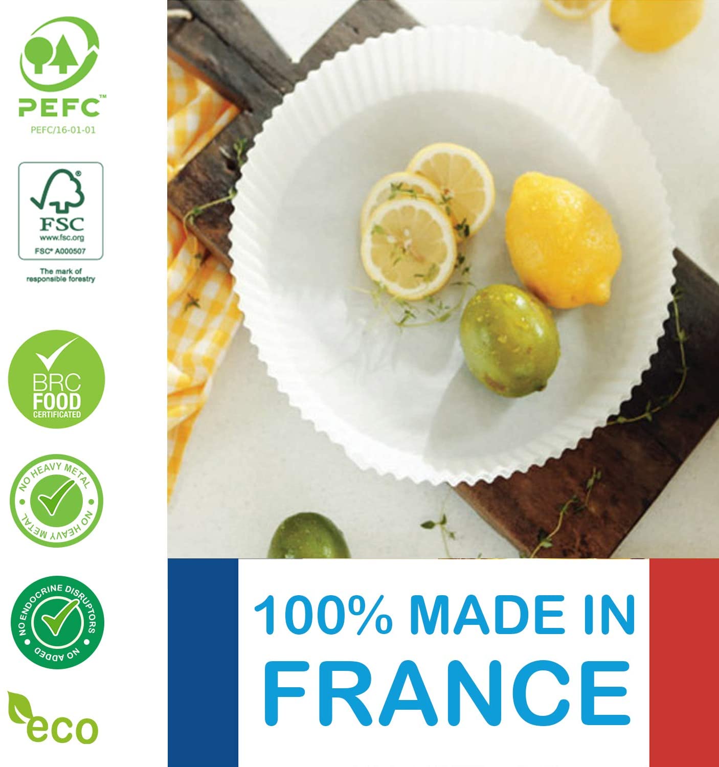 50 pz friggitrice ad aria carta usa e getta pergamena pasta di legno piroscafo carta da forno per friggitrice ad aria accessori per friggitrice ad aria