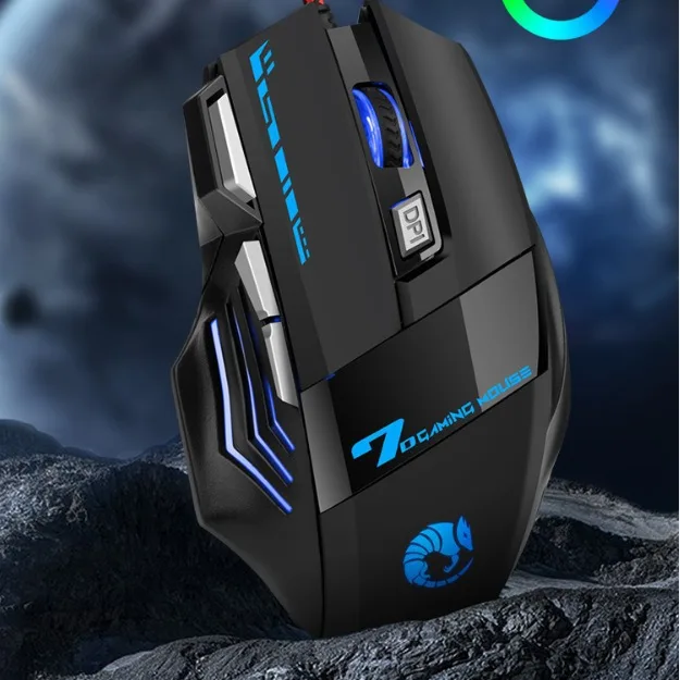 Gaming Mouse 7-Key Variable Speed Glowing Computer Mouse for Cross-Border Gaming High Chinese Brand Office Equipment