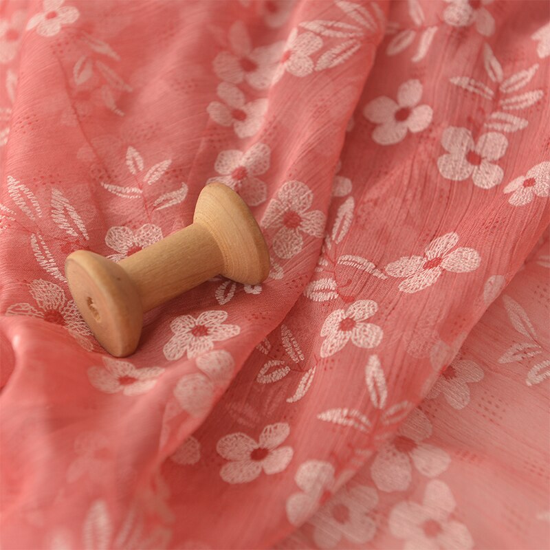 Tela de gasa estampada con flores, tela para coser DIY textil para primavera y verano, tela de ropa de mujer, Material