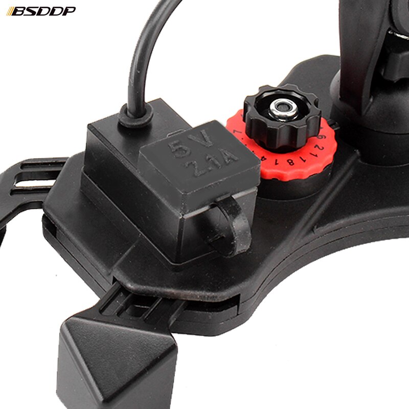 Motorcycle GPS USB Auto shrink cell Phone Holder 360 Rotatable Handlebar Rearview Mirror installation Mobile firmly shockproof