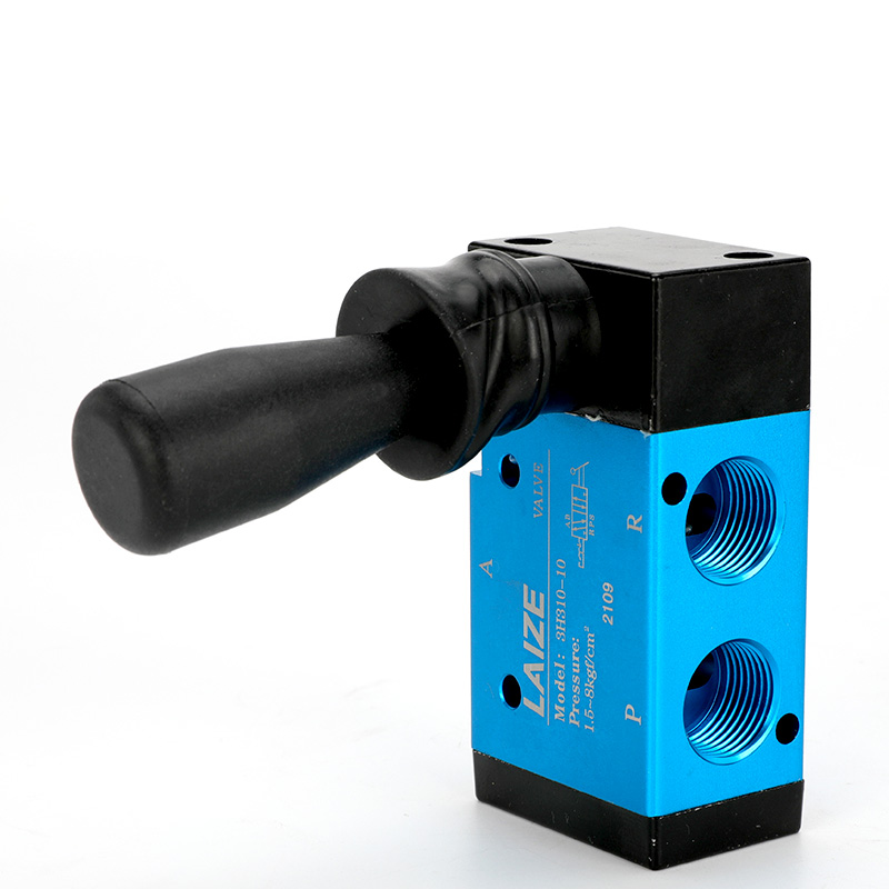 LAIZE 3/2 5/2 Way Pneumatic Air Hand Lever Operated Valve Manual Control 2 Position 3 5Port Push-Pull 3H210-08 4H210-08