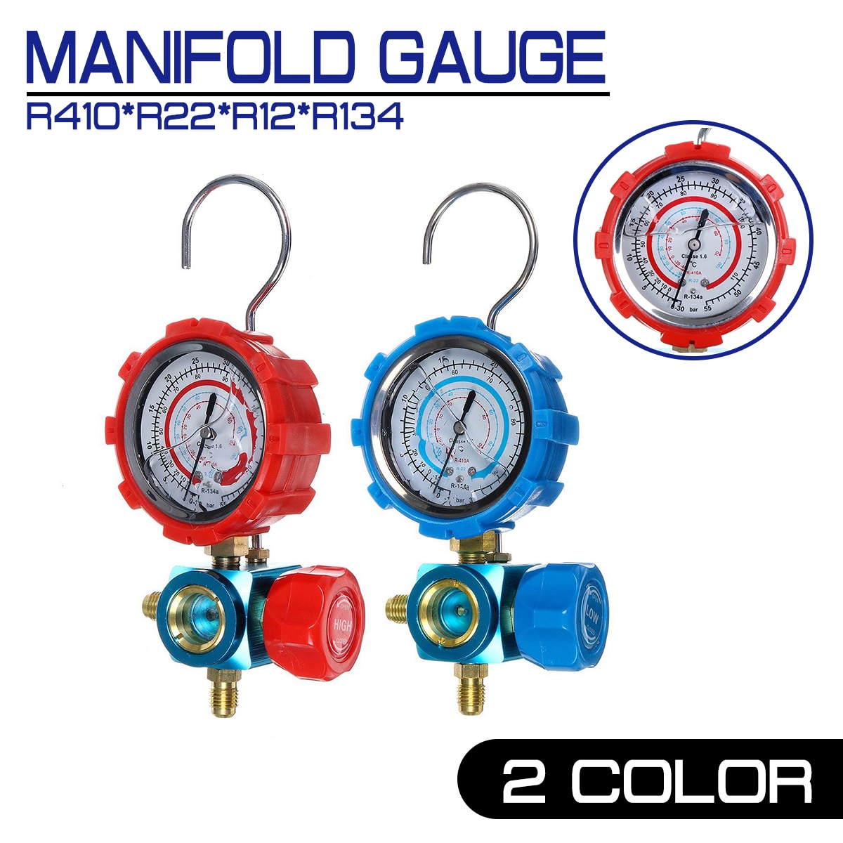 Meter Manifold Digital Pressure Gauge 410*R22*R12*R134 Refrigerant Filling Device Air Conditioner Refrigerant